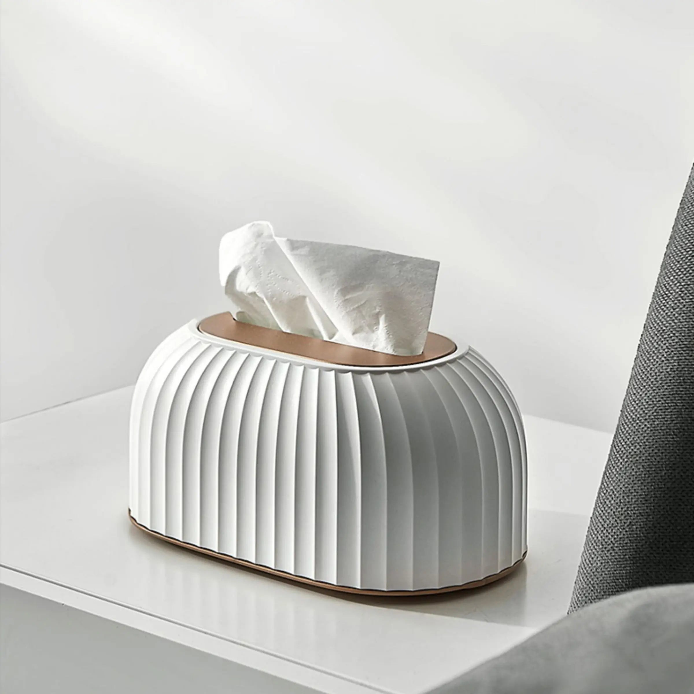 Lightweight Luxury Advanced Spring Type Storage Box Durable PP Plastic Desktop Tissue Bin Foldable Functional Living Room Design