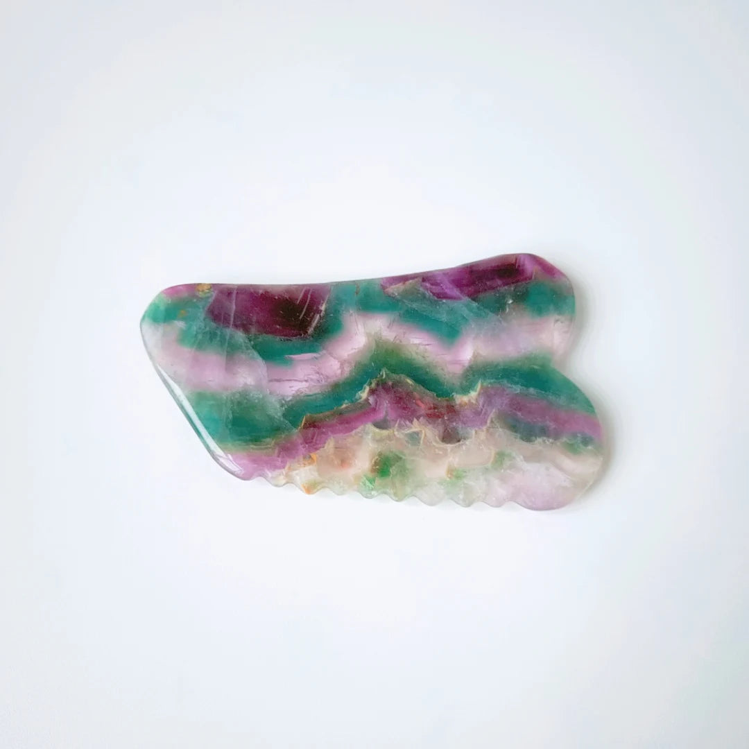 Huiying Popular Wholesale Natural Fluorite Gua Sha Board square jagged Shape Bar Beauty Scrapping Guasha