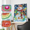 LS Wholesale Partial Crystal Round Drill Canvas Painting Christmas 5D Diamond Painting Kit Special Diamond Embroidery Painting