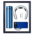 High Quality 3 in 1 Vacuum Flask Neck Massager Power Bank With Phone Stand Luxury Business Welcome Cooperate Gift Set