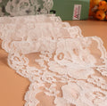 Eco-Friendly French Lace Non-Stretch Fabric for Clothing & Dresses Shoes Bags Home Decor-Knitted 0'' to 7/8'' Width