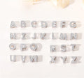 925 Sterling Silver 8 mm Initial Diamond Letter DIY Jewelry Finding for Bracelet Necklace Name Charm without Chain