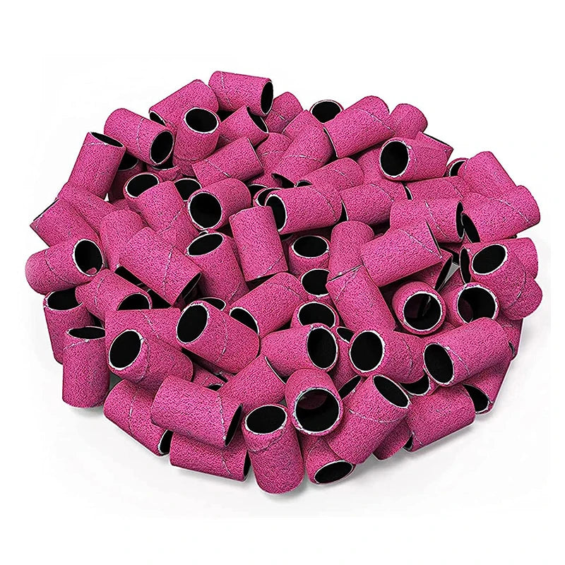 Professional Purple White Pink Nail Sanding Bands Custom Logo 180girt Fine Polish Sanding Bands for Nail Drill Bits Factory Sale