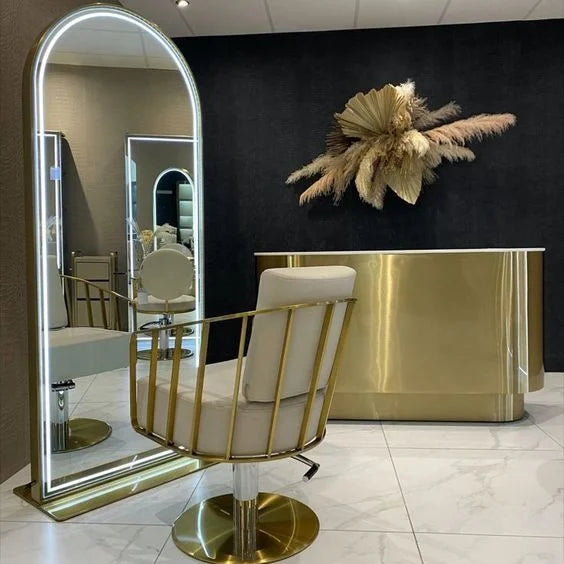 French Style Chairs Barber Gold Salon Styling Chair