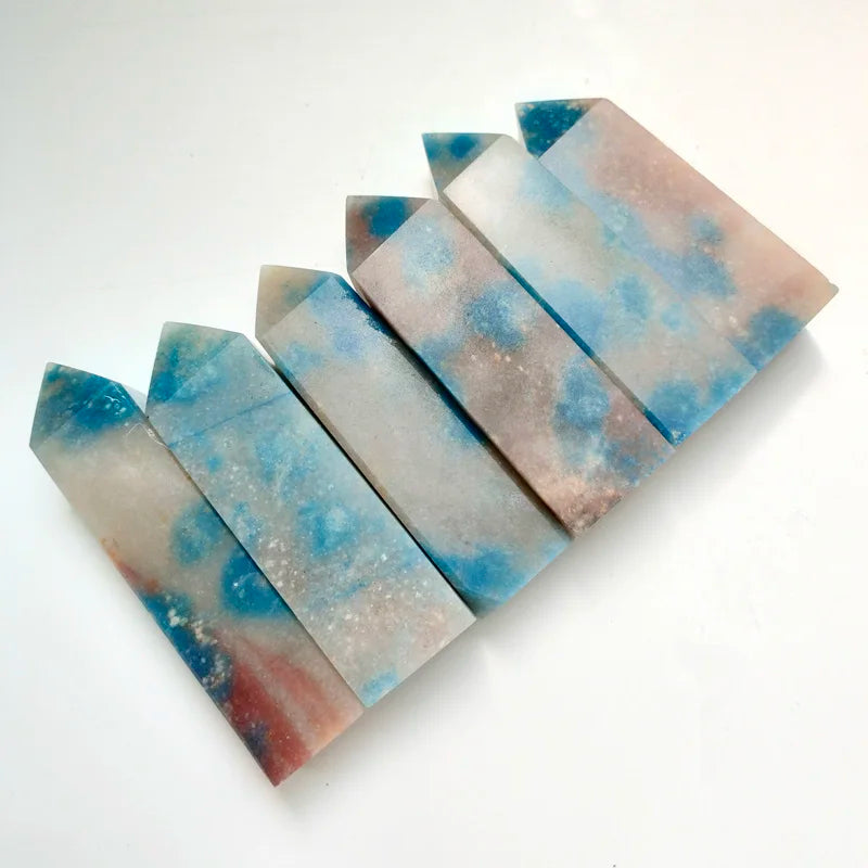 Wholesale Natural Gemstone Spiritual Healing Trolleite Obelisk Towers Crystal Pencil Tower Point Wand