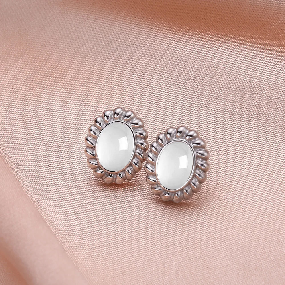 Wholesale Bulk Fashion Stainless Steel Quality 18k Gold PVD Plating Tarnish Nickel Free Hypoallergenic Stud Earring for Women