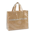 Heavy Duty Custom Logo Paper Silk Screen Printed Washable Shopping Beach Tote Bags with Letter Pattern Brown