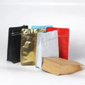 Wholesale 4-Sided Kraft Paper Bottom Gusset Bag 100g 12oz 250g Bulk Coffee Packaging with Security Features for Pet Food