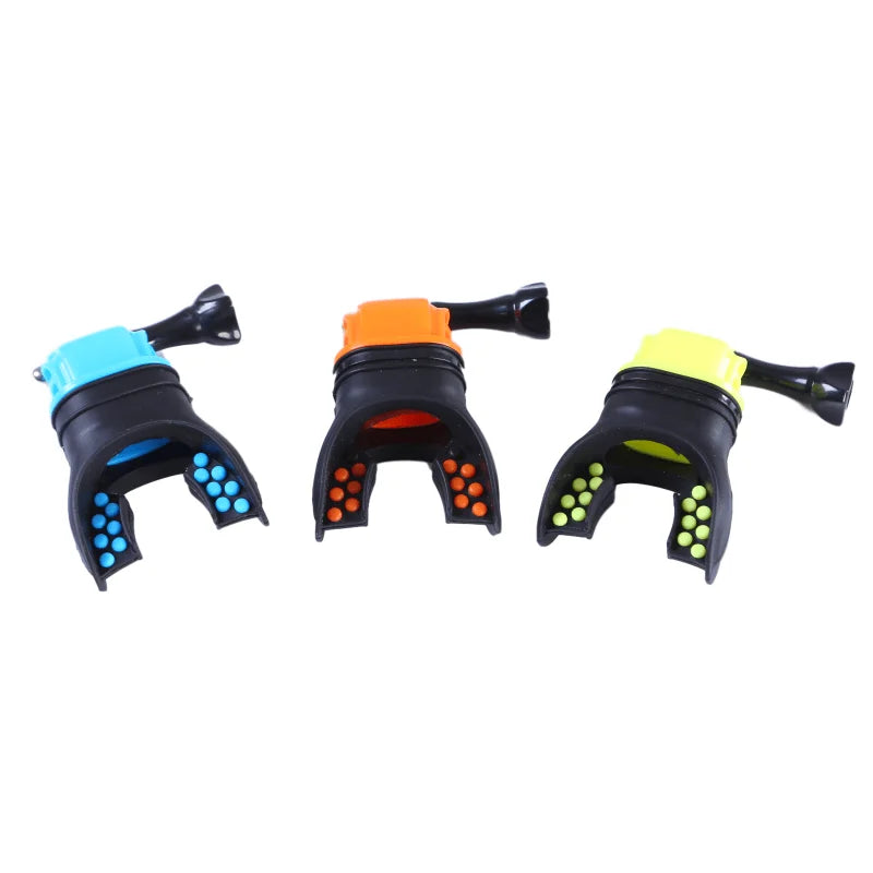 Top Selling Comfortable Safety Food Grade Silicone Snorkel Screw Plug Go Pro Surfing Mouthpieces CE Certified ZMZ DIVE Brand MegaBDM