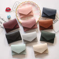 Solid Color Simple Small Wallet Small Coin Purse Small Card Holder Button Small Wallet