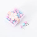 50pcs/box Ball Creative Colorful Map Tacks Push Pins Wall Bulletin Boards Photo Thumb Tacks Decorative Cork Board Home Office