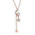 Moon and Star Necklace Silver Necklace 925 Sterling Silver Moon Necklace Jewelry Fine Jewelry