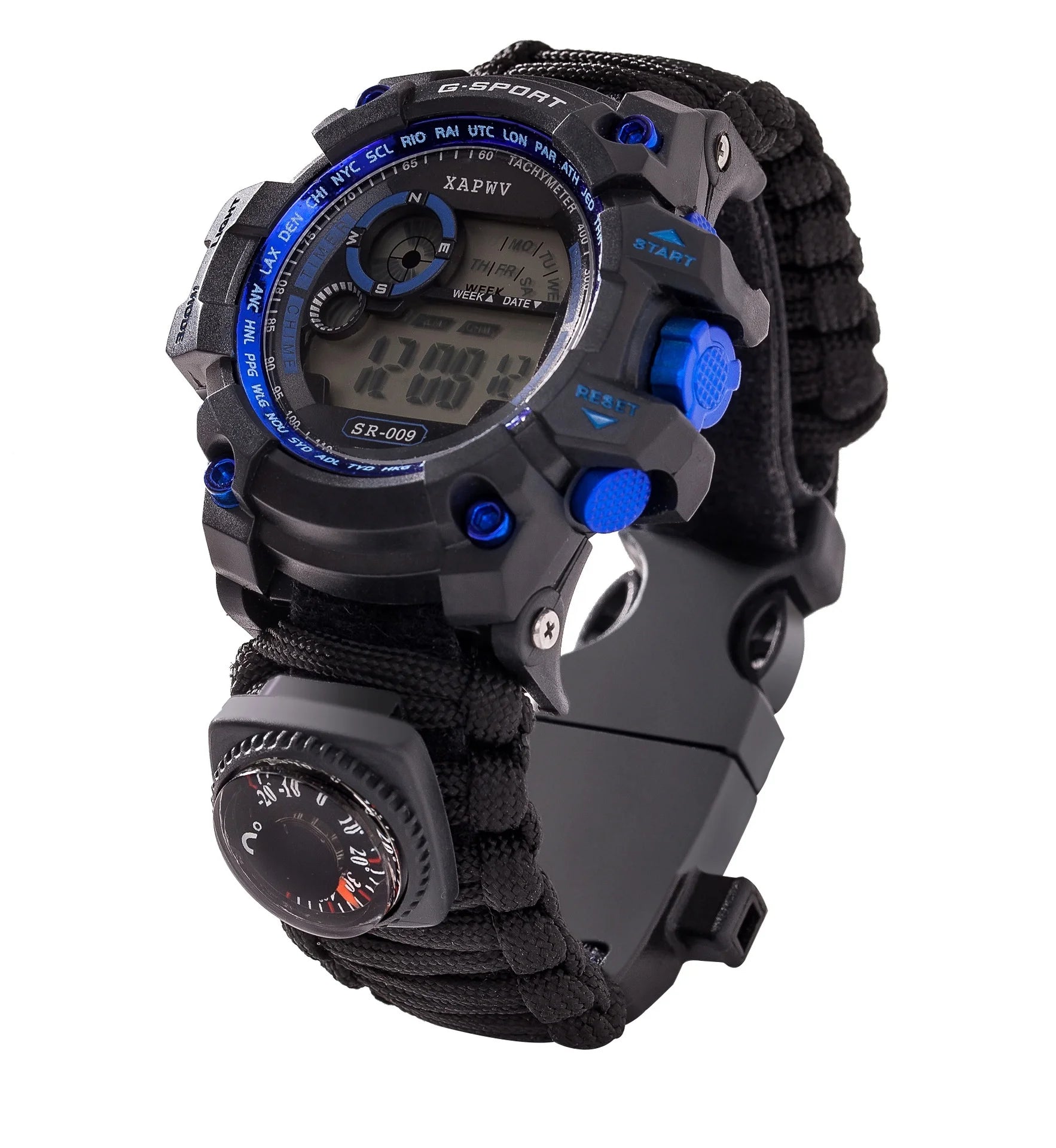 New Durable Multi-function Normal Waterproof Wristwatches Camping Weaving Outdoor Survival Kit Tactical Watch Survival Bracelet