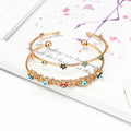 2025 Crystal 2022 new design blue eye bracelet for girl simple fashion open cuff bangle bracelets women evil eye