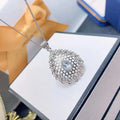 Good Price Make New Style Personalized Charm 925 Sterling Silver Aquamarine Necklace Wholesale