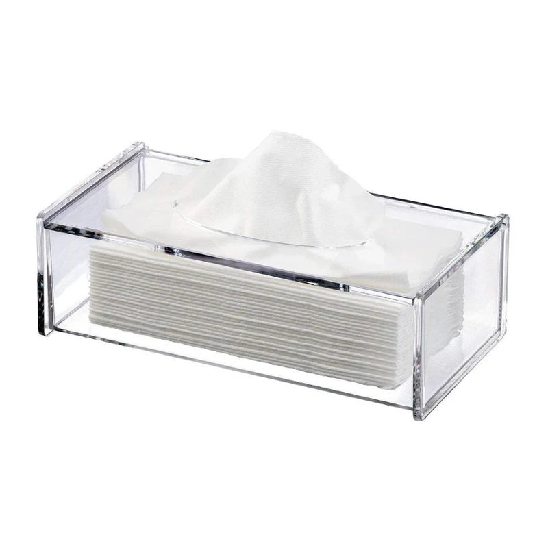 Wholesale Clear Acrylic Tissue Box Custom Acrylic Tissue Box Cover Rectangle Perspex Napkin Box for Restaurant