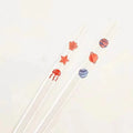 Factory Directly Brand Logo Custom Funny Cartoon Design Glass Straw Borosilicate Glass Drinking Straw