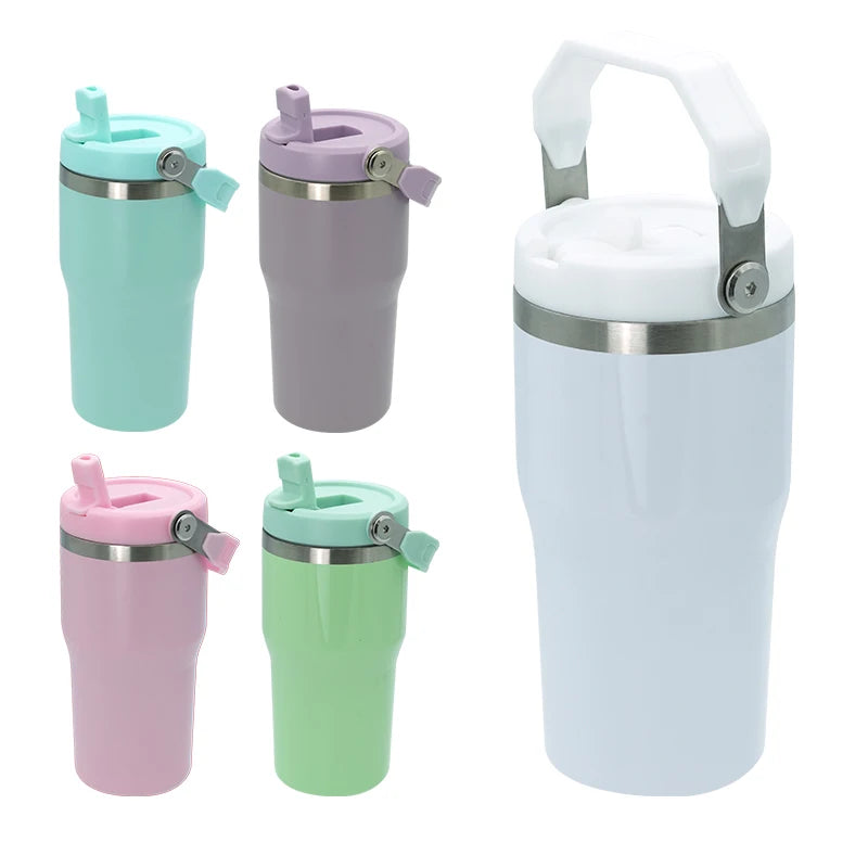 Custom Coffee Cup 20oz Tumbler Stainless Steel Vacuum Insulated Water Drink Cup Travel Car Coffee Mugs With Lid and Straw