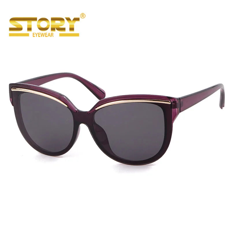 STORY STY8014 Fashion Brand Designer Thick Clear Oversize Sun Glasses Luxury Ladies Sunglasses Women Shades