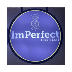Custom Outdoor Double Side Round 3D Advertising Led Vacuum Forming Blank Rotating Advertising Light Box