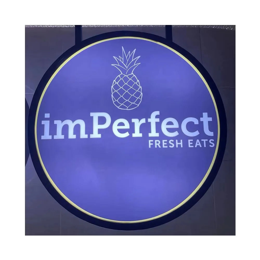 Custom Outdoor Double Side Round 3D Advertising Led Vacuum Forming Blank Rotating Advertising Light Box