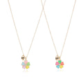Best Friend Fashion Zinc Alloy Enameled Gold-Plated Flower Pendant Necklace Cute Style Weddings Parties Great Girls' Jewelry