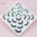 Abestyou Wholesale Synthetic Hair Eyelash 25mm Super for 3D Wispy Thick for Full Strip Handmade Crisscross Style Black