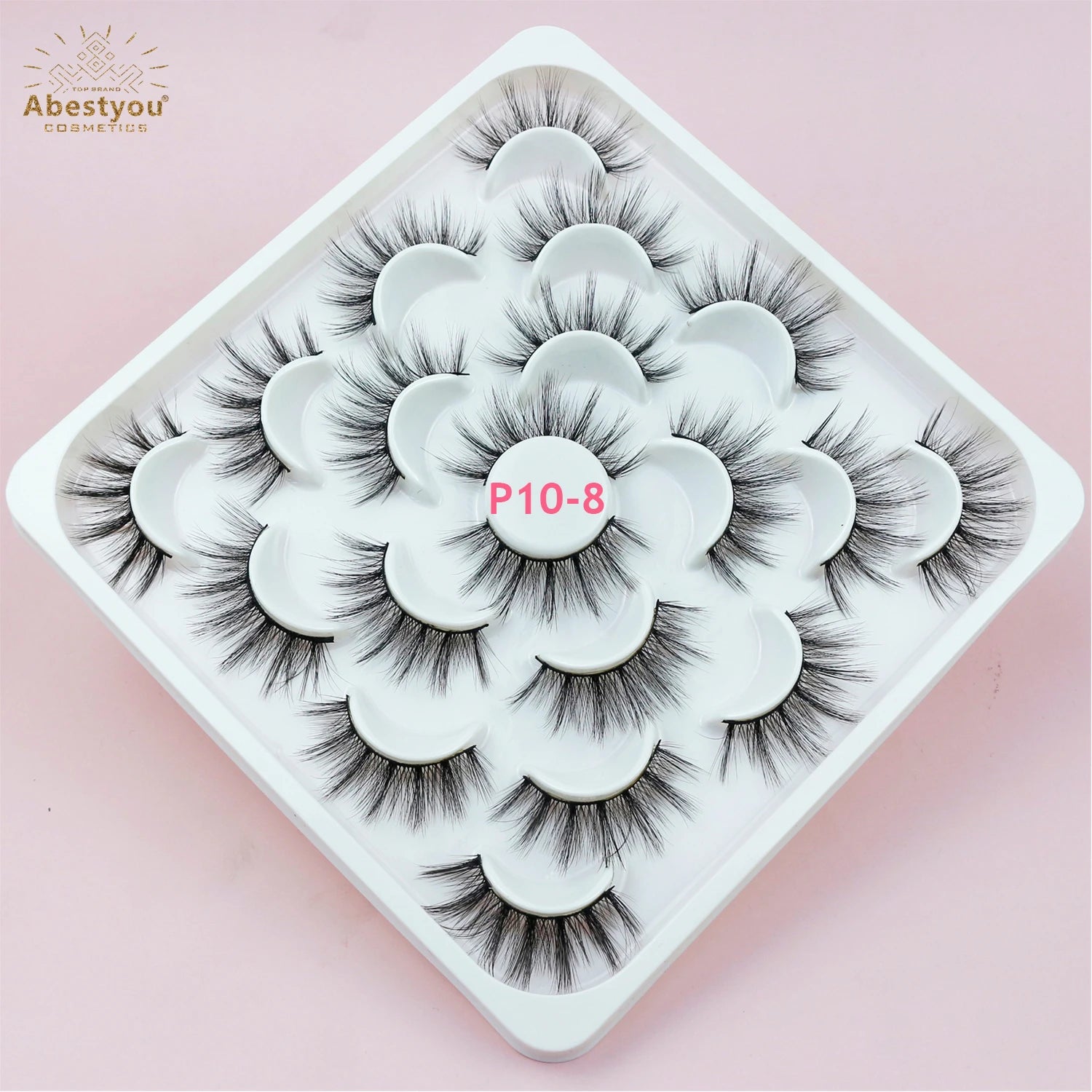 Abestyou Wholesale Synthetic Hair Eyelash 25mm Super for 3D Wispy Thick for Full Strip Handmade Crisscross Style Black