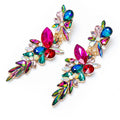 Kaimei 2025 Earring 3 Colors New Arrivals Rhinestone Long Drop Earrings for Women Girl Party Wedding Dangle Crystal Drop Earring
