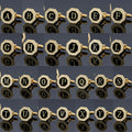 Classic Men's New Fashion Gold 26 English Letters Cufflinks Stylish Alloy Cufflinks