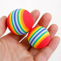 Rainbow EVA Pet Toys Ball Interactive Rattle Scratch EVA Ball Training Balls Pet Toys Cat Dog Play Chewing
