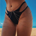 Sexy Hot Sale Bikini Belly Waist Chain Body Chain Jewelry Multilayer Metal Gold Body Chains for Women Girlfriend