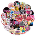 50Pcs Girl Power Feminism Decorative Stickers Label for Suitcase Laptop Bike Guitar Scrapbook Skateboard Waterproof Sticker