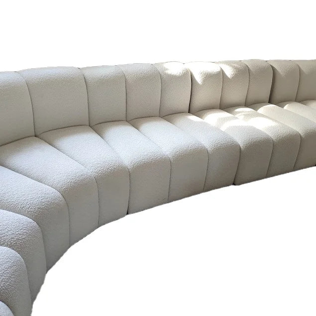 Fashion Simple European Style Modern Extendable Reclining Villa Living Room Sectional Modular Sofa Set MegaBDM