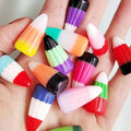 100PCS Resin Kawaii Simulation Flatback Candy Corn Cabochons Ornament Accessories DIY Embellishments Scrapbooking