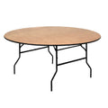 Commercial Modern Solid Wood Folding Banquet Table Metal Legs Outdoor Event Wedding Party Catering Furniture Entry Basement Use