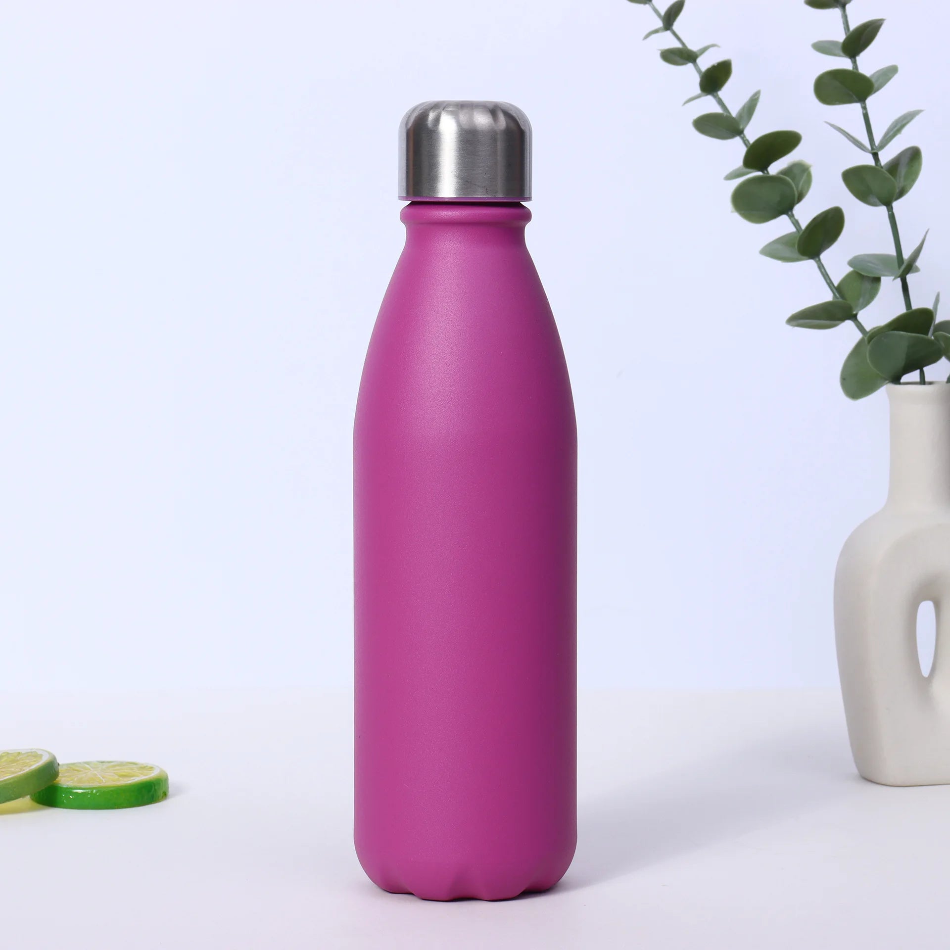 Custom Logo Double Wall Insulated Stainless Steel Cola Shaped Tumbler Bottle 350ml 500ml 1000ml Water Bottle Lid for Beverages