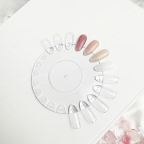 2024 New 24pcs Tips Designs Multiple Shapes Nail Polish Color Chart for Display Practice Wholesale Professional Wheel Round