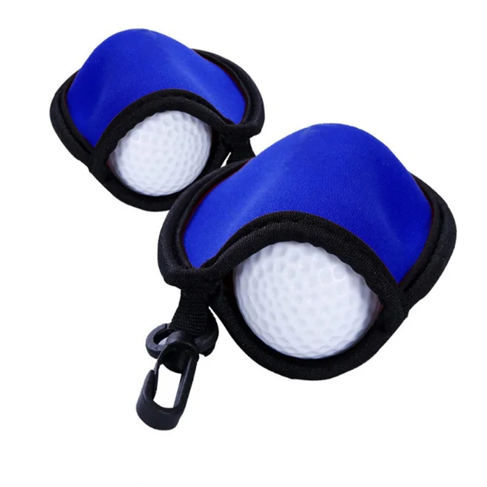Custom Logo Neoprene Golf Ball Holder with Waterproof Mini Carrier Pouch Miniature Buckles Technique Printing for Balls Washers