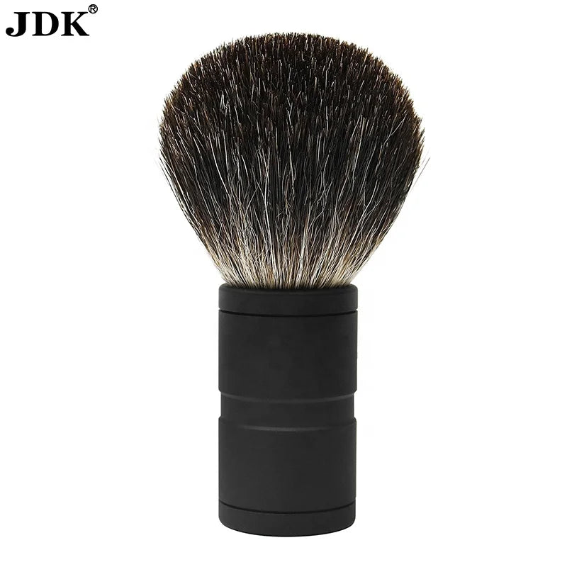 JDK Men's Badger Hair Shaving Brush with Metal Handle