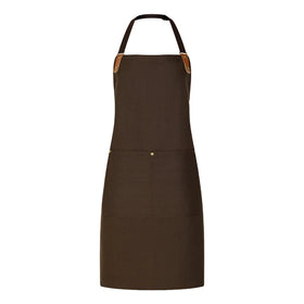 High Quality Custom Logo or Embroidery Cotton Long Cobbler Work Apron BBQ Apron Chef Cooking Kitchen Apron