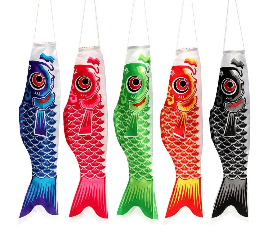 Koinobori Koi Nobori Carp Windsocks Streamers Fish Flag Decoration Med Fish Kite Hanging Wall Decor 40cm-150cm
