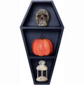 Wooden Customized Coffin Shape Wall Shelf Diy Display Gothic Wall Art Decoration Factory Directly