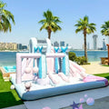 Commercial Mermaid Bounce Houses Water Slide Bouncy Castle with Pool and Ball Pit for Girls Party