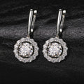 Fashion Rappers Jewelry Statement 925 Sterling Silver 6.5mm 8mm VVS Moissanite Diamond Halo Drop Earrings for Men Women