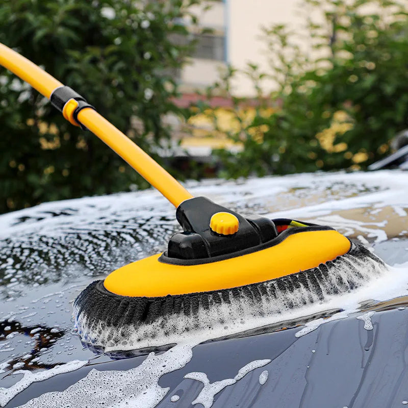 Car Wash Brush Mop - Adjustable Telescopic Wash Brush Kit Long Handle Vehicle Cleaning Tool