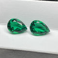 Created Emerald 10x14mm 4.7ct Hydrothermal Columbia Green Inclusion Pear Lab Emerald