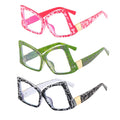 2023 New Trend Large Frame butterfly Optical Frame Europe and America Fashion Colorful Anti Blue Light Glasses Frame