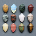 18*26mm Natural Semi-precious Craved Pine Cone Shape Crystals Crafts Healing Stone 12pcs/pack for Beautiful Home Decor