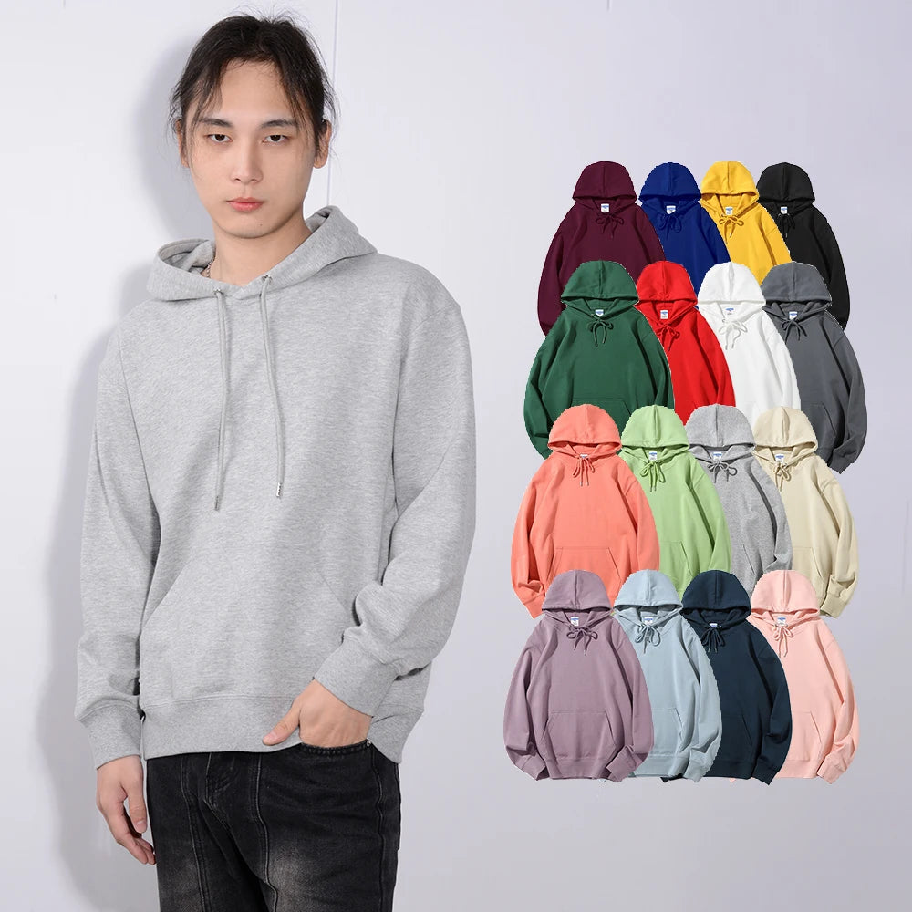 SanDian Winter Best Sellers Custom Logo Print Embroidered 280g Loose Unisex Oversized Hoodies Plus Size Men's Hoodies
